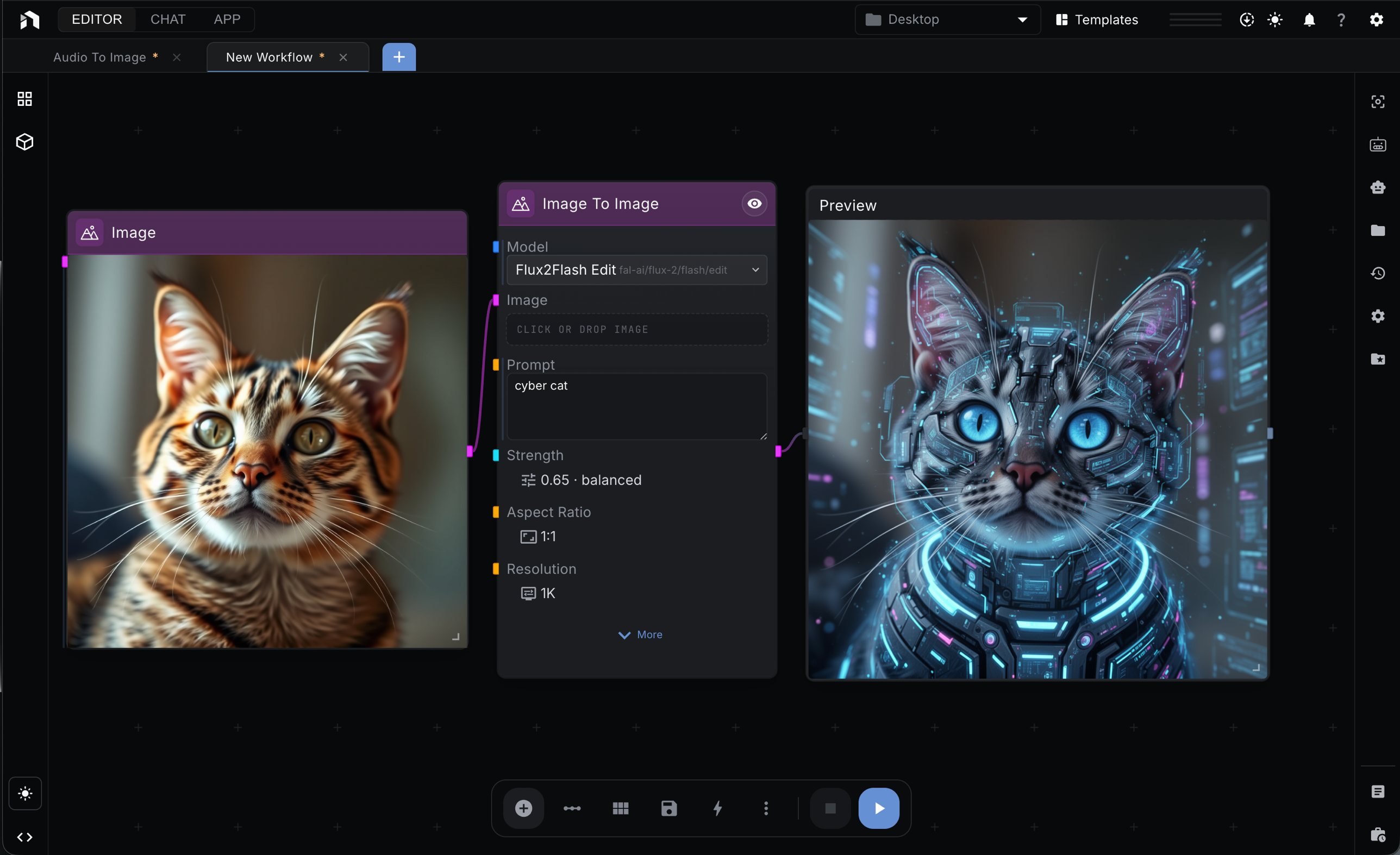Visual Workflow Canvas